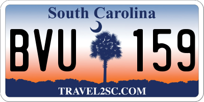 SC license plate BVU159