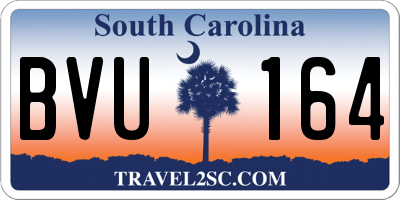 SC license plate BVU164