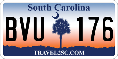 SC license plate BVU176
