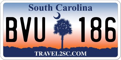 SC license plate BVU186
