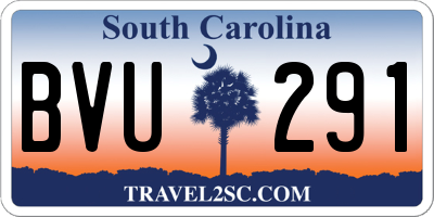SC license plate BVU291