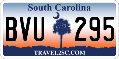 SC license plate BVU295