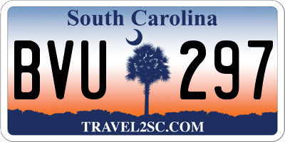 SC license plate BVU297
