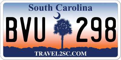 SC license plate BVU298