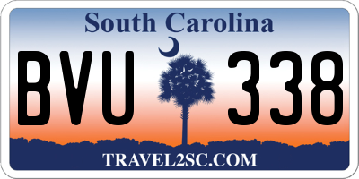 SC license plate BVU338