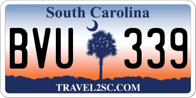 SC license plate BVU339