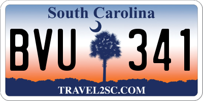SC license plate BVU341
