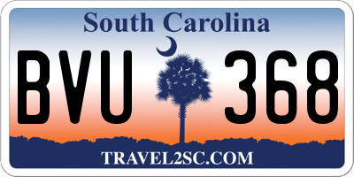 SC license plate BVU368