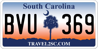 SC license plate BVU369