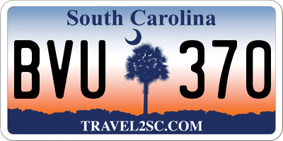 SC license plate BVU370