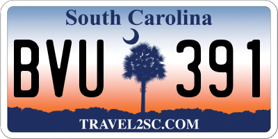 SC license plate BVU391