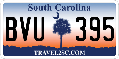 SC license plate BVU395