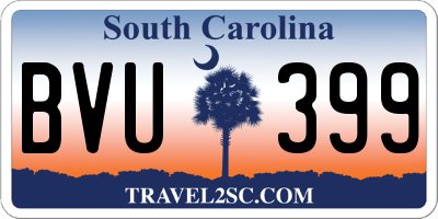 SC license plate BVU399