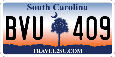 SC license plate BVU409