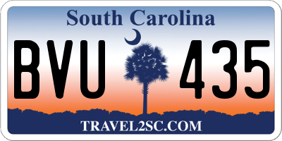 SC license plate BVU435