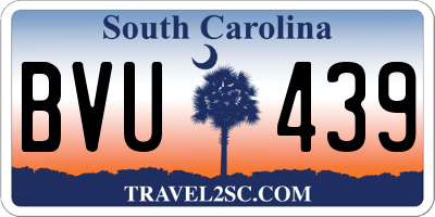 SC license plate BVU439