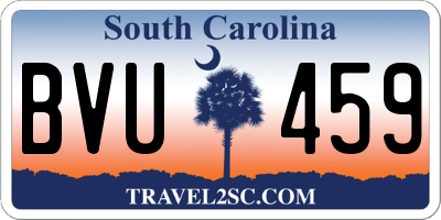 SC license plate BVU459