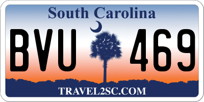 SC license plate BVU469