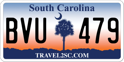 SC license plate BVU479