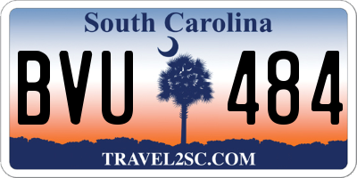 SC license plate BVU484