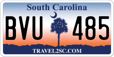 SC license plate BVU485