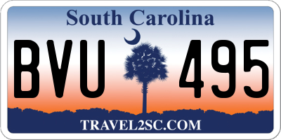 SC license plate BVU495