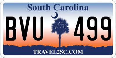 SC license plate BVU499