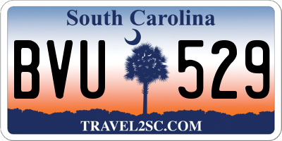 SC license plate BVU529