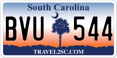 SC license plate BVU544
