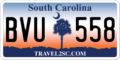 SC license plate BVU558