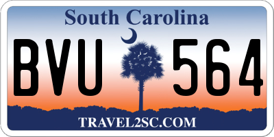 SC license plate BVU564