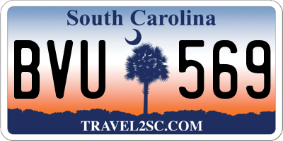 SC license plate BVU569
