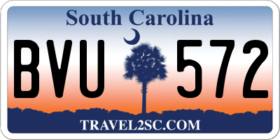 SC license plate BVU572
