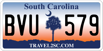 SC license plate BVU579