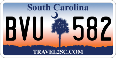 SC license plate BVU582