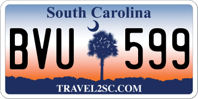 SC license plate BVU599
