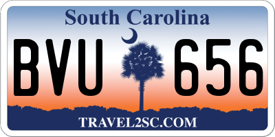 SC license plate BVU656