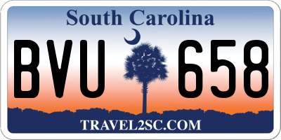SC license plate BVU658