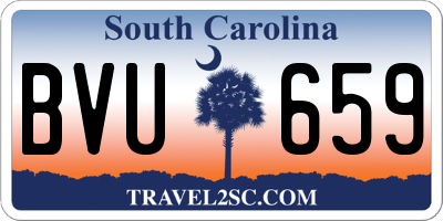 SC license plate BVU659