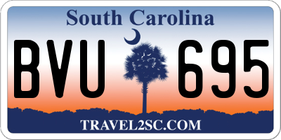 SC license plate BVU695
