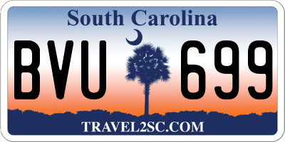 SC license plate BVU699