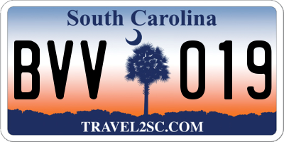 SC license plate BVV019