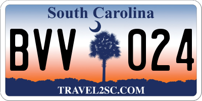 SC license plate BVV024