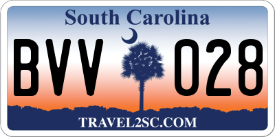 SC license plate BVV028