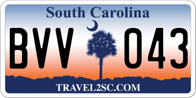SC license plate BVV043