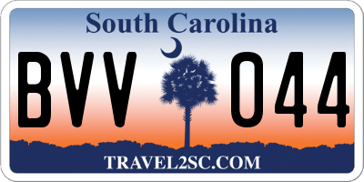 SC license plate BVV044