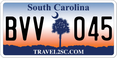 SC license plate BVV045