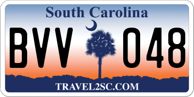 SC license plate BVV048