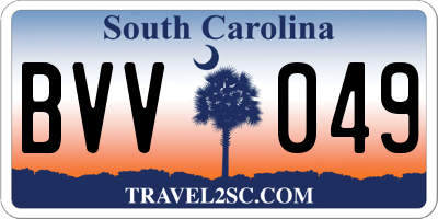 SC license plate BVV049