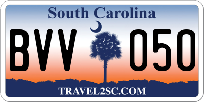 SC license plate BVV050